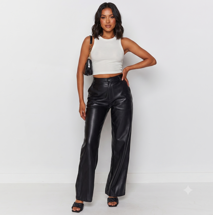 Pantalon en Cuir PU